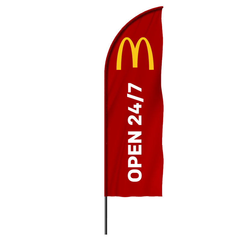 mcdonalds tarp McDonald's "Open 24/7" Feather