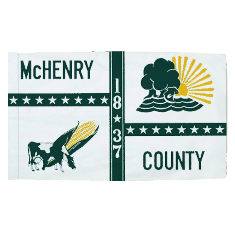 McHenry County Illinois - 3x5ft Indoor Flag w/Sleeve - The Flag Lady