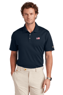 Men's USA Flag Mesh Pique Performance Polo - The Flag Lady