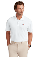 Men's USA Flag Mesh Pique Performance Polo - The Flag Lady