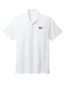 Men's USA Flag Mesh Pique Performance Polo - The Flag Lady