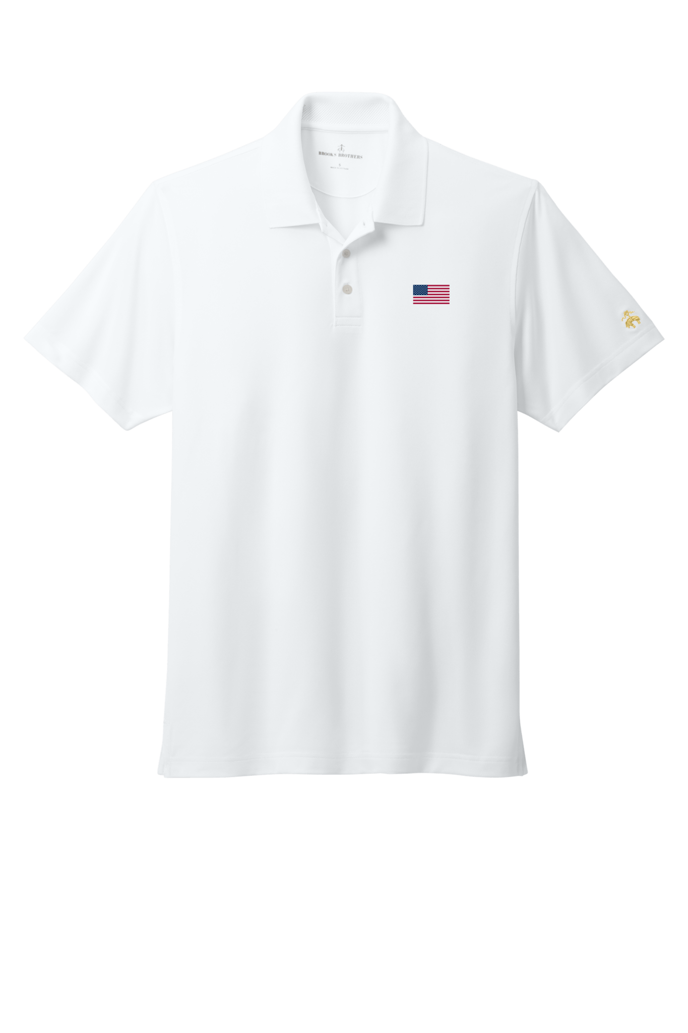 Men's USA Flag Mesh Pique Performance Polo