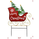 Metal Merry Christmas Santa's Sleigh Yard Decor - The Flag Lady
