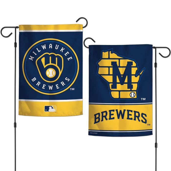 Productos Mlb Bandera Milwaukee Brewers - 17.5x48 Pulgadas Poliéster Oficial Producto Oficial Mlb