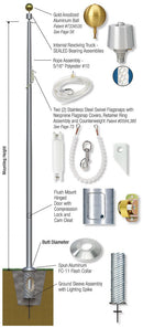 Monarch Series Internal Cam Cleat Flagpoles - The Flag Lady