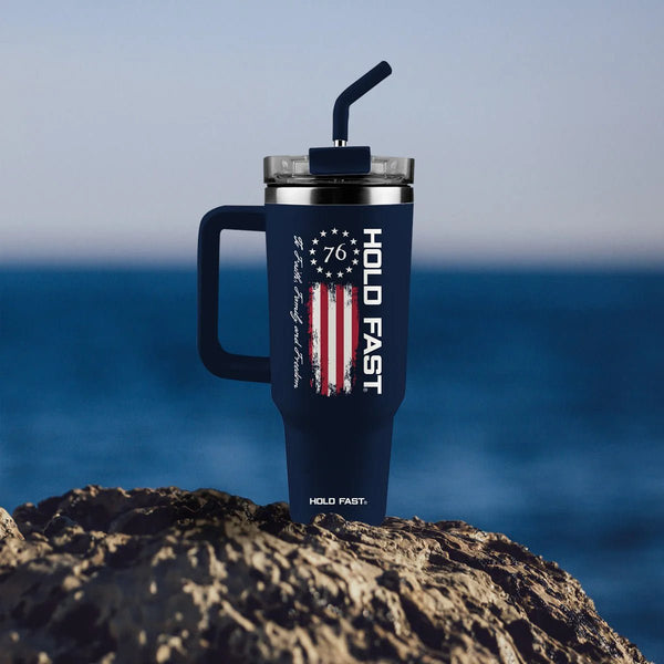 Mug w/ Straw - Hold Fast 1776 - The Flag Lady