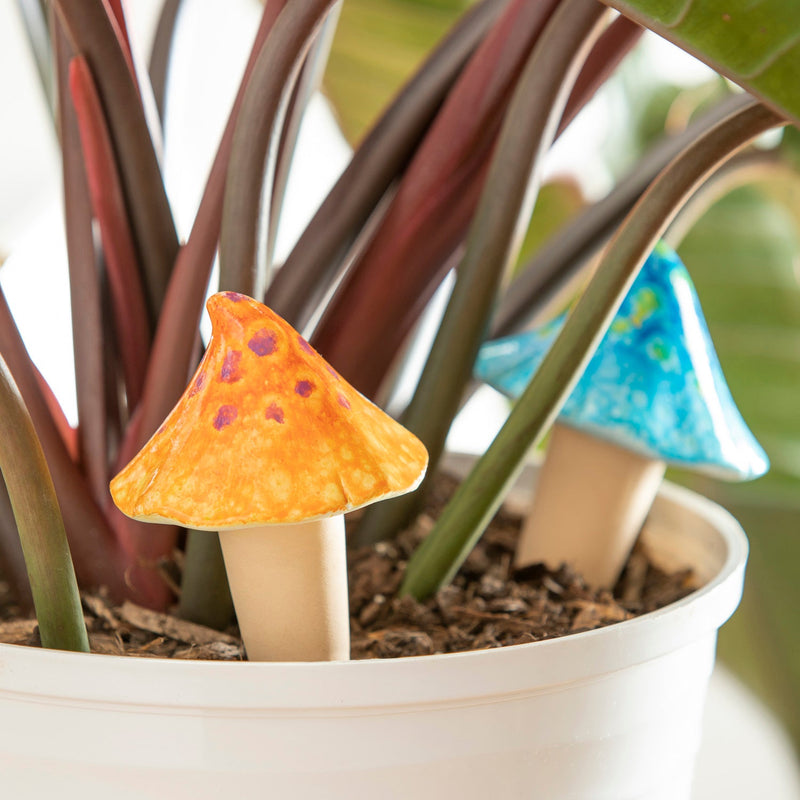 Multi - Color Ceramic Mushroom Watering Globe (4 Colors) - The Flag Lady