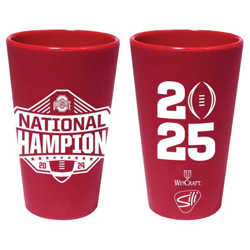 National Champions OSU Buckeyes 16oz. Silicone Pint Glass (Red) - The Flag Lady