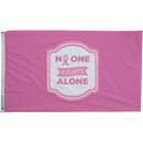 No One Fights Alone Breast Cancer Flags - The Flag Lady