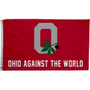 Ohio State Block O Leaf & Nut Flag "Ohio Against The World" - The Flag Lady