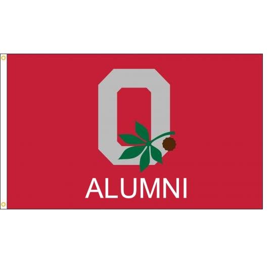 Ohio State Block O Leaf & Nut Flag Personalized - The Flag Lady