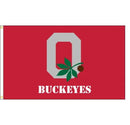 Ohio State Block O Leaf & Nut Flag Personalized - The Flag Lady