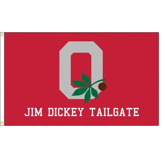 Ohio State Block O Leaf & Nut Flag Personalized - The Flag Lady