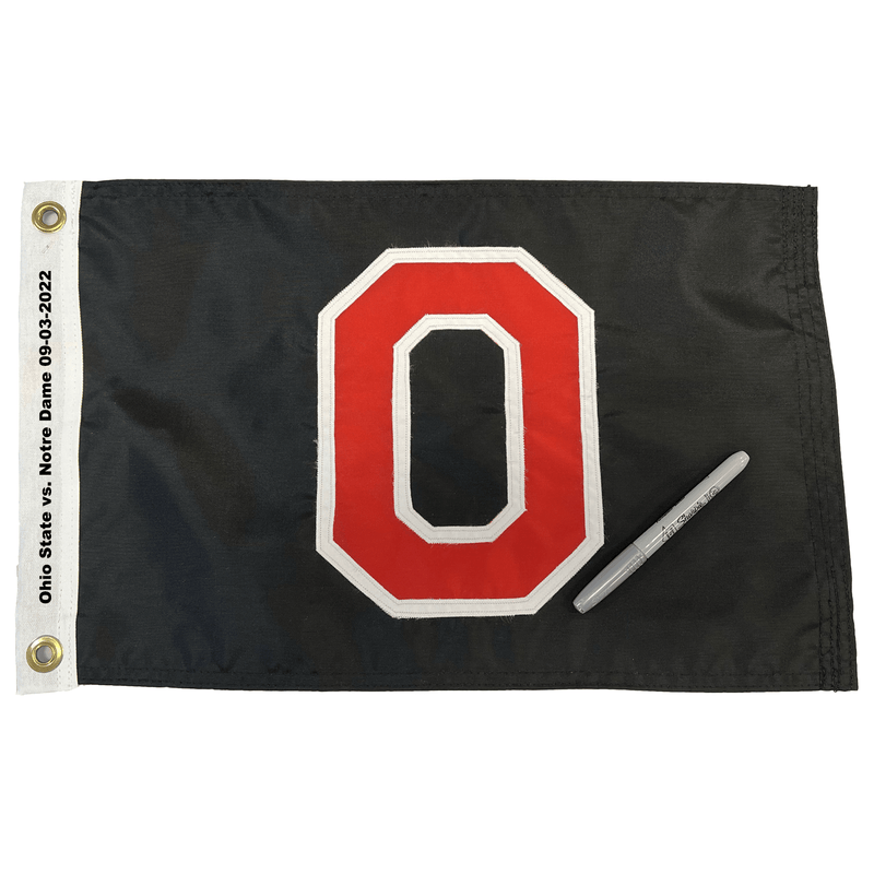 Ohio State Buckeye Gameday Autograph Flag - The Flag Lady