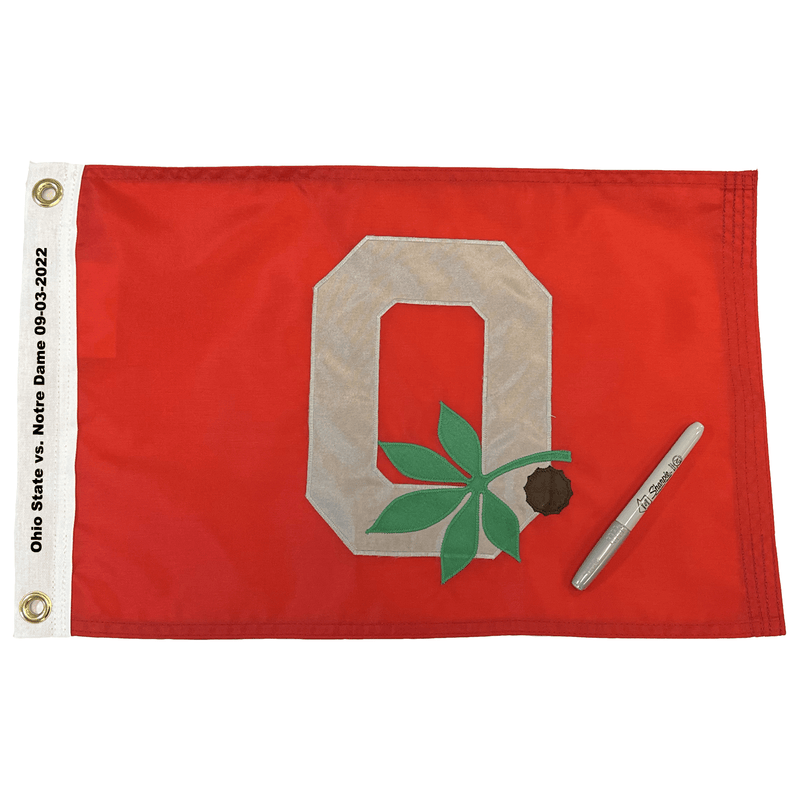 Ohio State Buckeye Gameday Autograph Flag - The Flag Lady