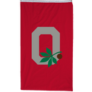 Ohio State Buckeyes Block O Leaf & Nut Vertical Flags - The Flag Lady