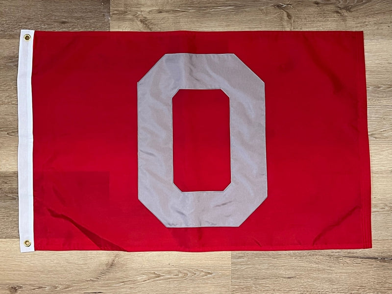 Ohio State Buckeyes Scarlet Block O Banner Flag – 3x5 Ft Outdoor Grommet Flag, Officially Licensed
