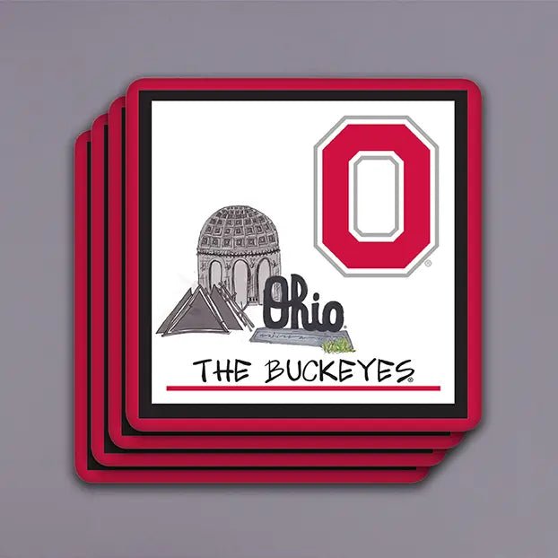 Ohio State Four - Piece Coaster Set - The Flag Lady