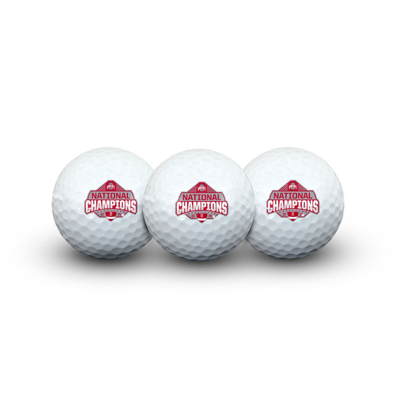 Ohio State National Football Champions Golf Ball (Pack of 3) - The Flag Lady