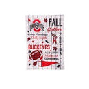 Ohio State University Fall Moire Garden Flag - The Flag Lady
