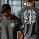 One Nation Under God Cross Christian Graphic Tee - The Flag Lady