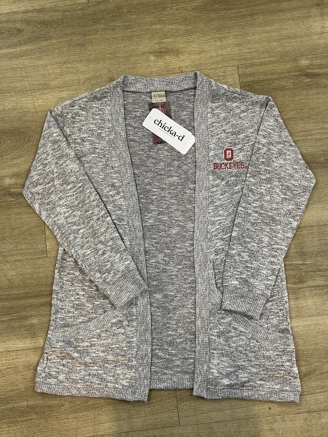 OSU Timeless Cardigan, Heather Grey (Chicka-d)
