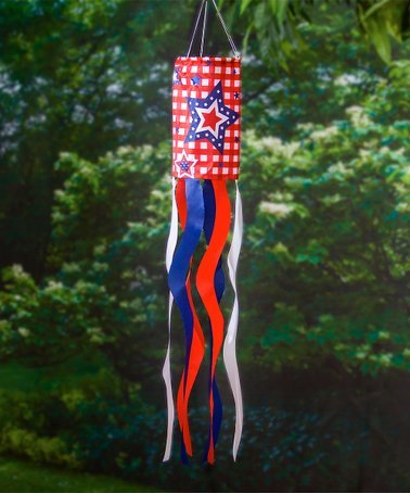 Patriotic check Windsock - The Flag Lady