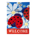 Patriotic Ladybugs Applique Garden Flag - The Flag Lady