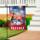 Patriotic Pups Suede Garden Flag - The Flag Lady