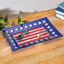 Patriotic Rectangular Glass Decorative Tray (15"L) - The Flag Lady
