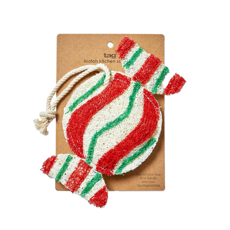 Peppermint Candy Loofah Scrubber - The Flag Lady