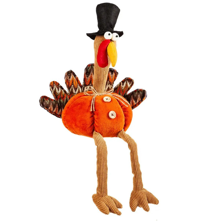 Plush Turkey Table Decor - The Flag Lady