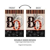 Polka Dots & Stripes Boo Suede Garden Flag - The Flag Lady