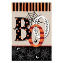 Polka Dots & Stripes Boo Suede Garden Flag - The Flag Lady