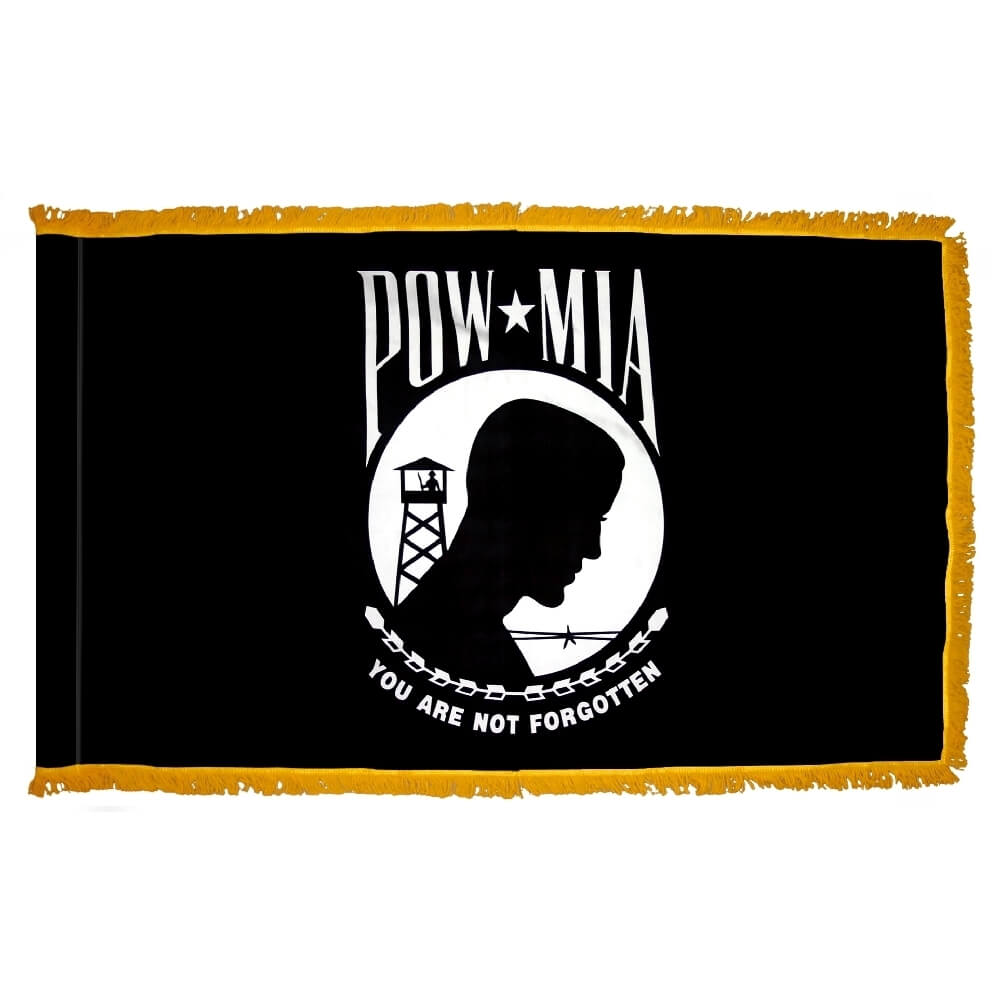 thumbnail image 2 of POW MIA Prisoner Of War Desk Flag – 4x6 Inch With Gold Staff 2 of 5