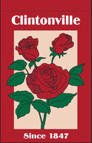 Printed Clintonville Roses Banner - The Flag Lady