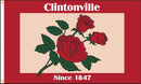 Printed Clintonville Roses Flag - The Flag Lady