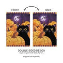 Pumpkin Patch Cat Applique Garden Flag - The Flag Lady