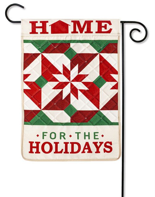 Quilted Home for the Holidays Quilted Garden Flag - The Flag Lady