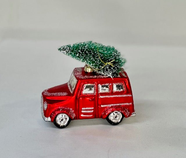 Red Christmas Truck Ornament - The Flag Lady