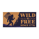 Red White & Bloom Flocked Coir Sassafras Switch Mat, "Wild & Free", 22"x10" - The Flag Lady