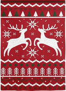 Reindeer Christmas Burlap Garden Flag - The Flag Lady