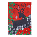 Reindeer Silhouette Suede Garden Flag - The Flag Lady