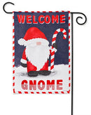 Santa Gnome Garden Suede Flag - The Flag Lady
