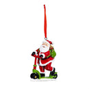 Santa Riding Unicycle/Scooter Ornament - The Flag Lady