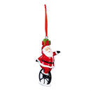Santa Riding Unicycle/Scooter Ornament - The Flag Lady