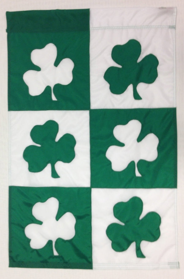 Shamrock Quilt Banner Flag 28 x 40 inch St. Patrick's Day - The Flag Lady