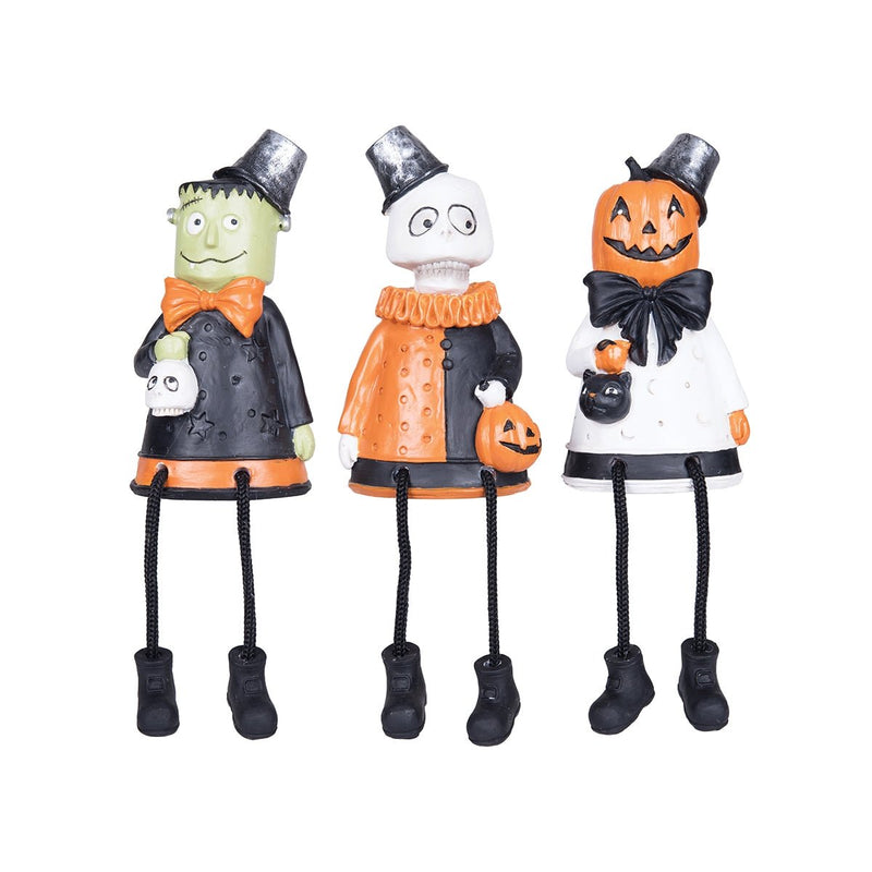 Sitting Trick - Or - Treaters Figurines (Set of 3) - The Flag Lady