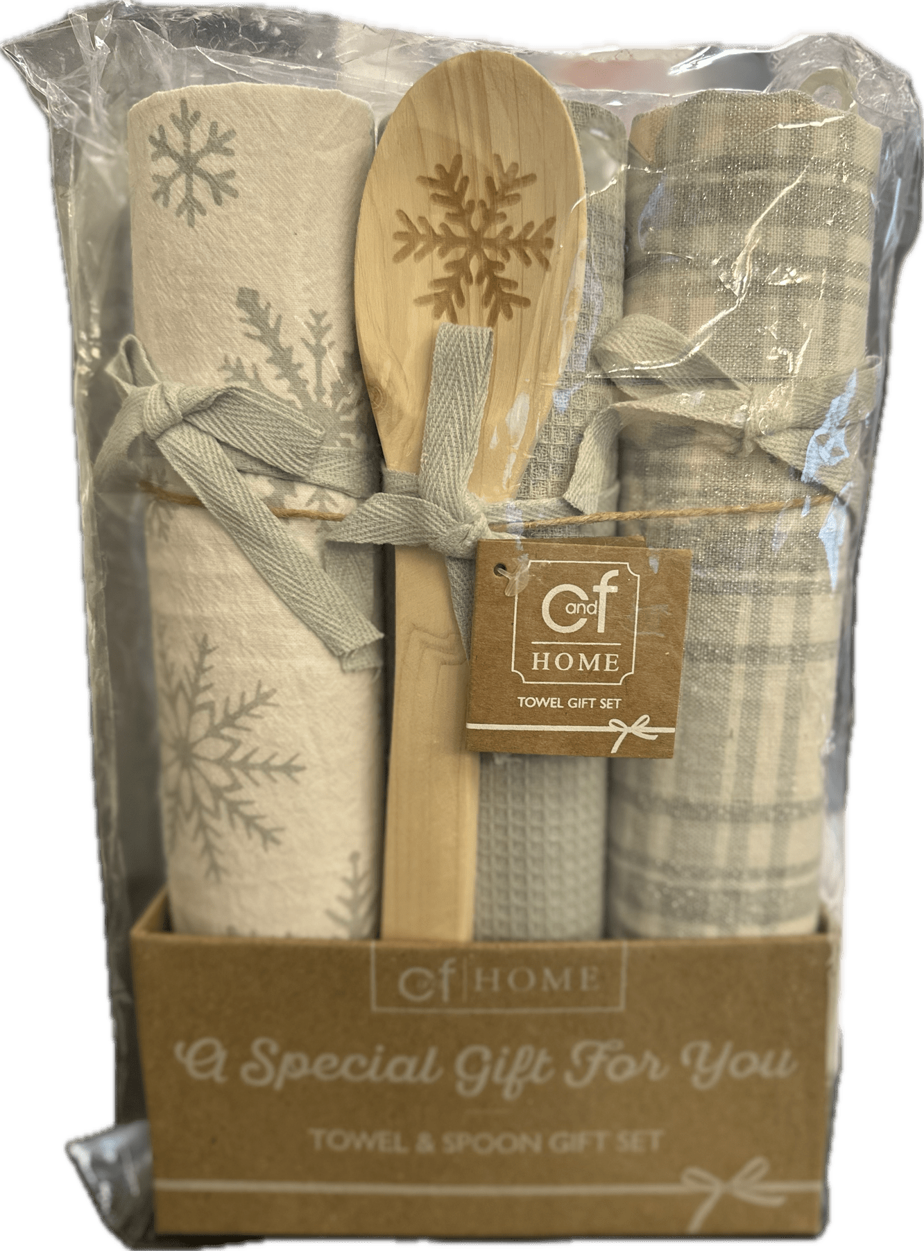 Sparkle Snowflake Towel Spoon Set, S/4