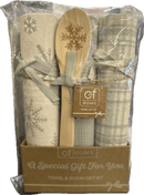 Sparkle Snowflake Towel Spoon Set, S/4 - The Flag Lady